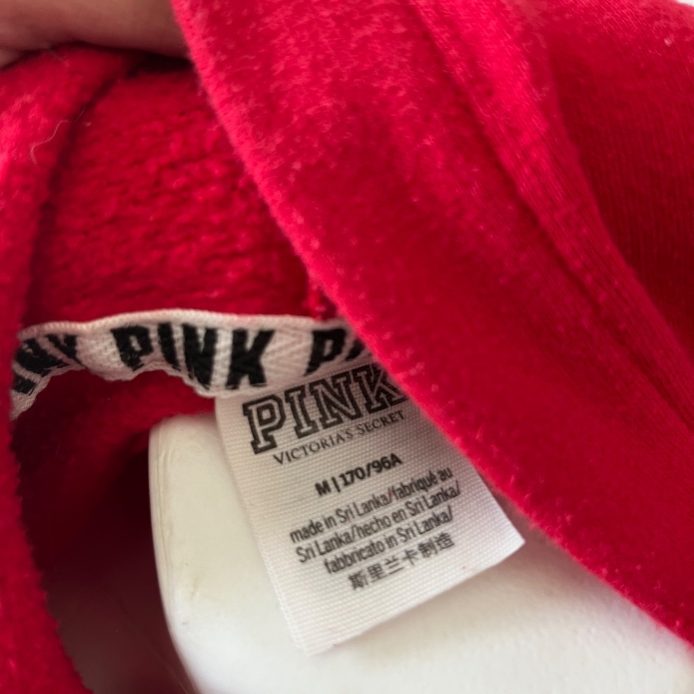 Victoria’s Secret PINK bright red cropped hoodie - Picture 4 of 9